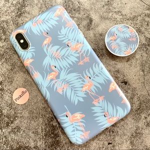 💕New iPhone XS Max 6.5" Flamingo Case with Socket